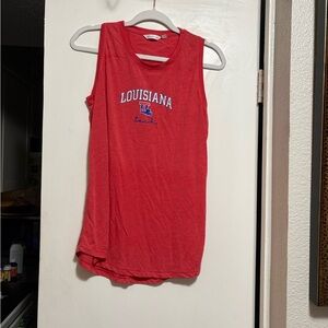 Louisiana Red Muscle Tee